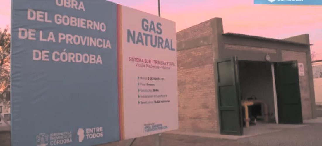 Schiaretti inauguró la llegada del gas natural a Vicuña Mackenna