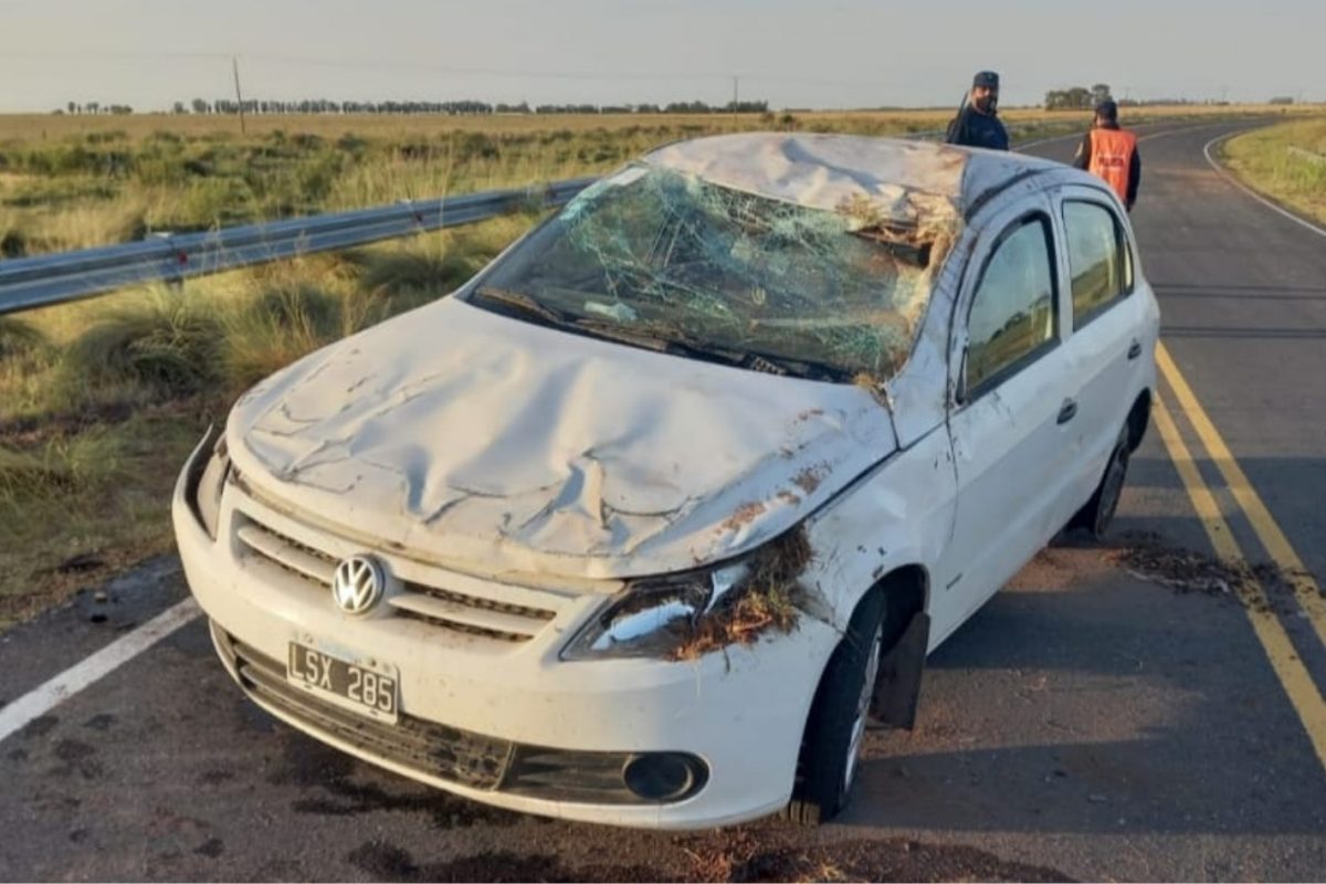 Automóvil protagonizó un accidente sobre la Ruta 26, en cercanías de Italó