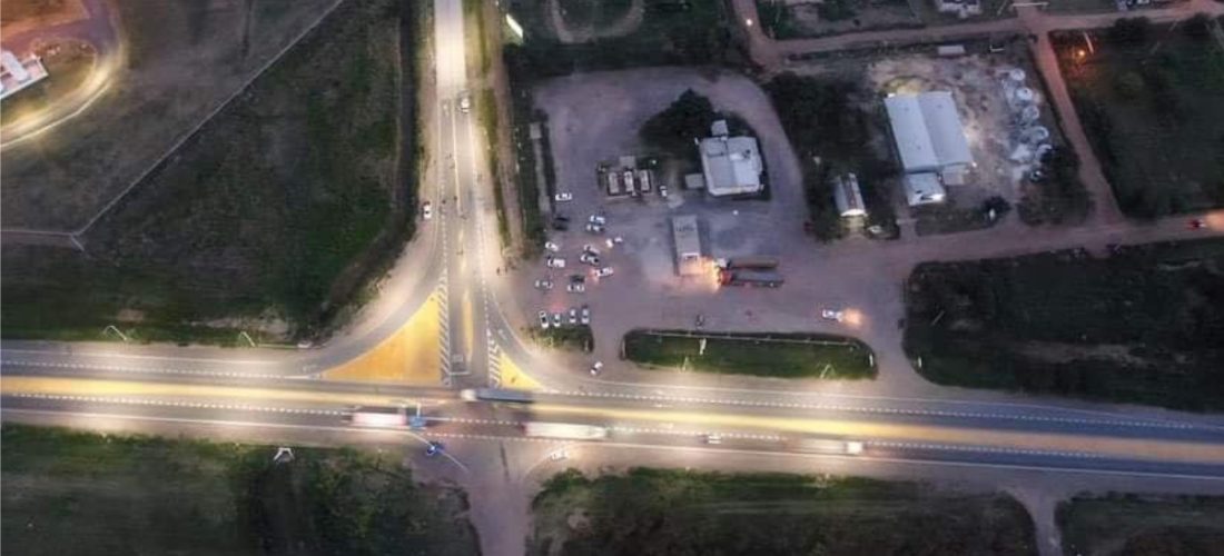 Laboulaye: inauguraron iluminación en el cruce de Ruta N° 7 y Circunvalación Oeste