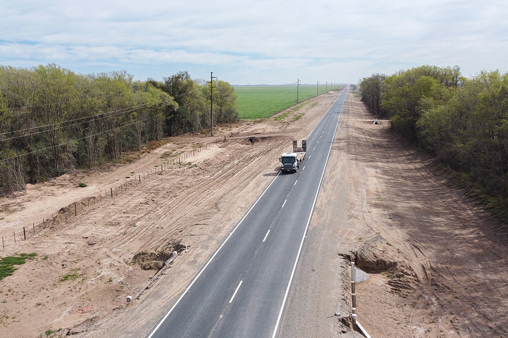 Avanzan obras viales en Ruta 10 (Adelia María – Gral. Levalle) y acceso a Riobamba
