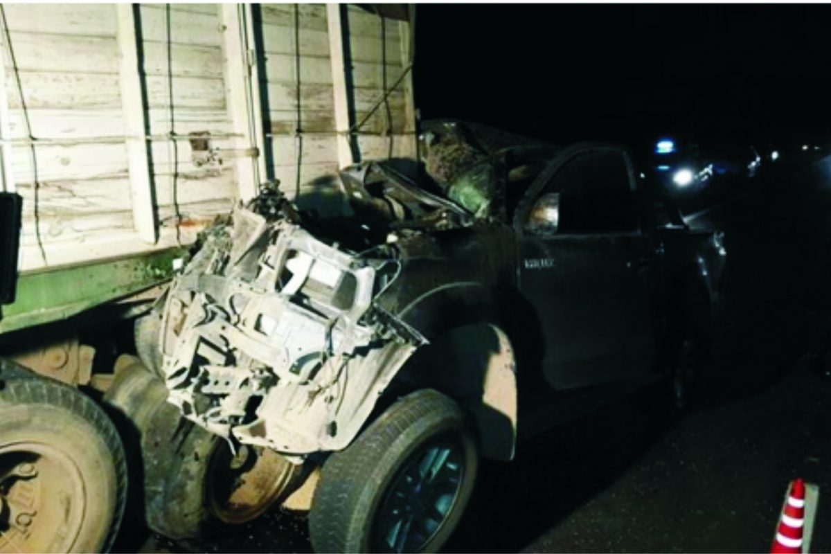 Accidente sobre ruta 35: una camioneta impactó desde atrás a un camión