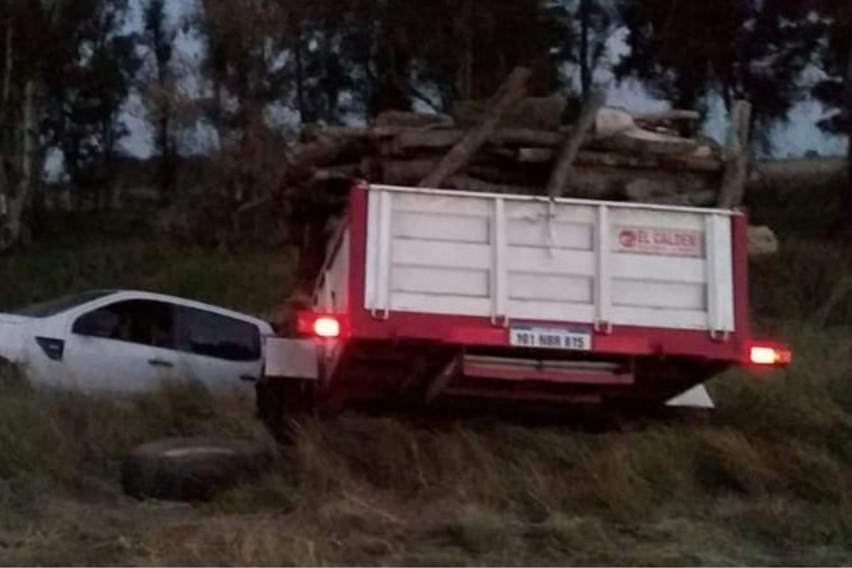 Despistó camioneta con un carro en la Ruta 26, cerca de Huinca Renancó