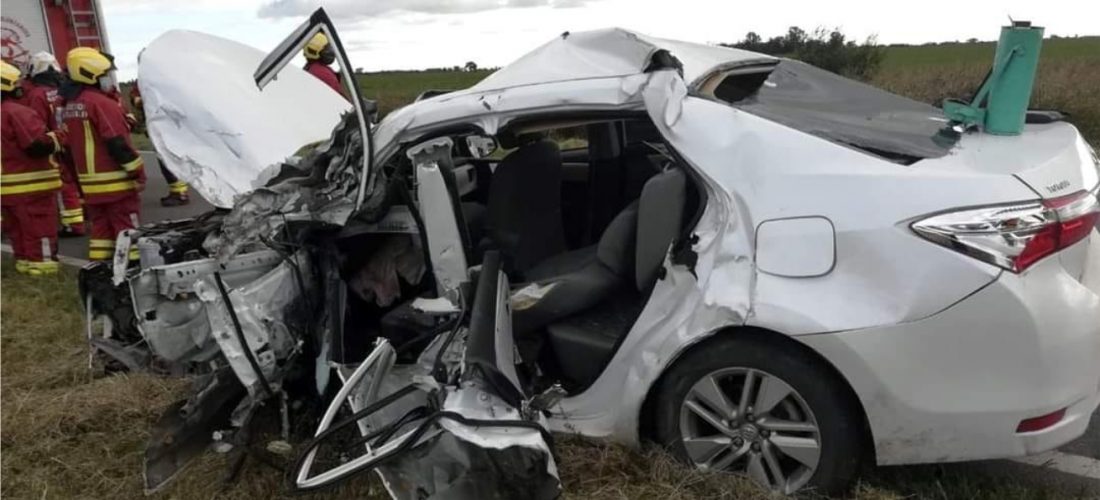 Vecinos de Huidobro y Valeria protagonizaron un accidente en Ruta 35