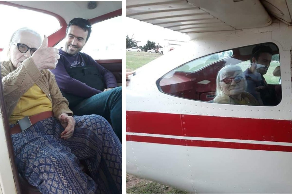 En Jovita, Ana María cumplió su sueño de volar a los 93 años