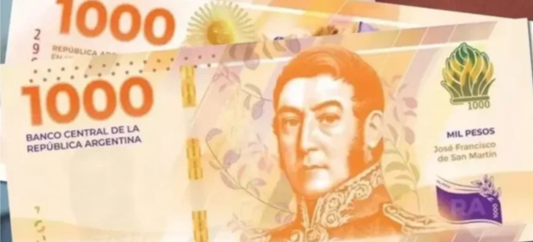 Ya circula el nuevo billete de mil pesos con la imagen de San Martín