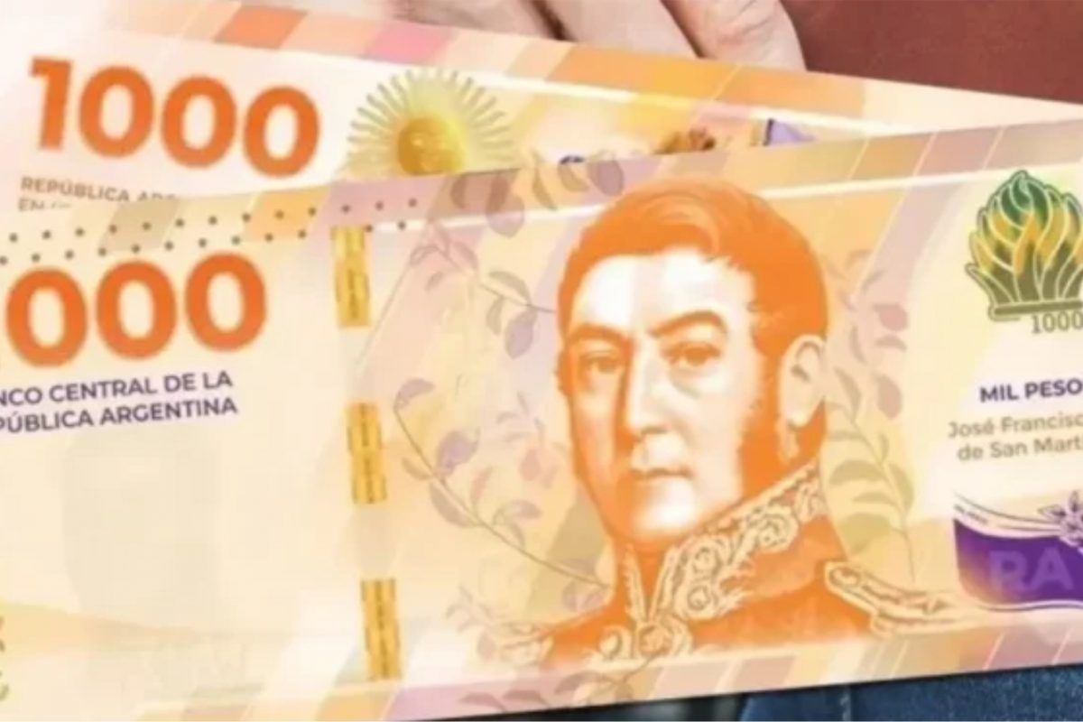 Ya circula el nuevo billete de mil pesos con la imagen de San Martín