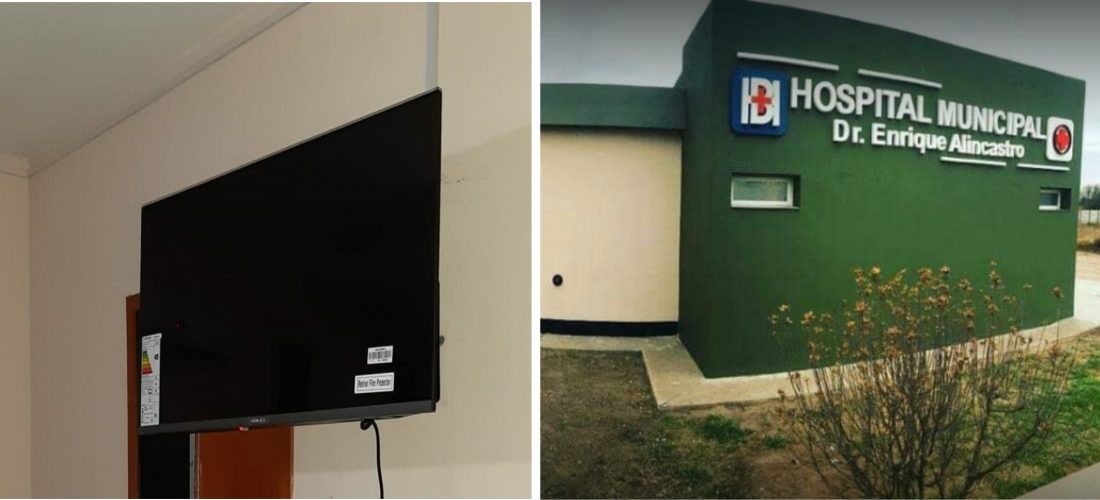 Municipalidad de Buchardo suma televisores para el Hospital “Dr. Enrique Alincastro”