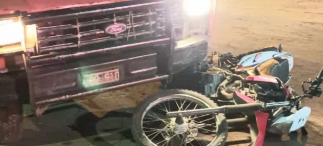 Camioneta y moto protagonizaron un accidente de tránsito en Buchardo