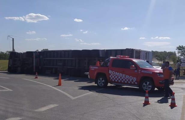 Buchardo: volcó un camión que transportaba hacienda; murieron 16 animales