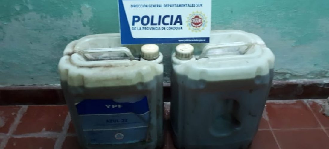 Buchardo: recuperan gasoil sustraído e imputan a dos hombres por hurto simple