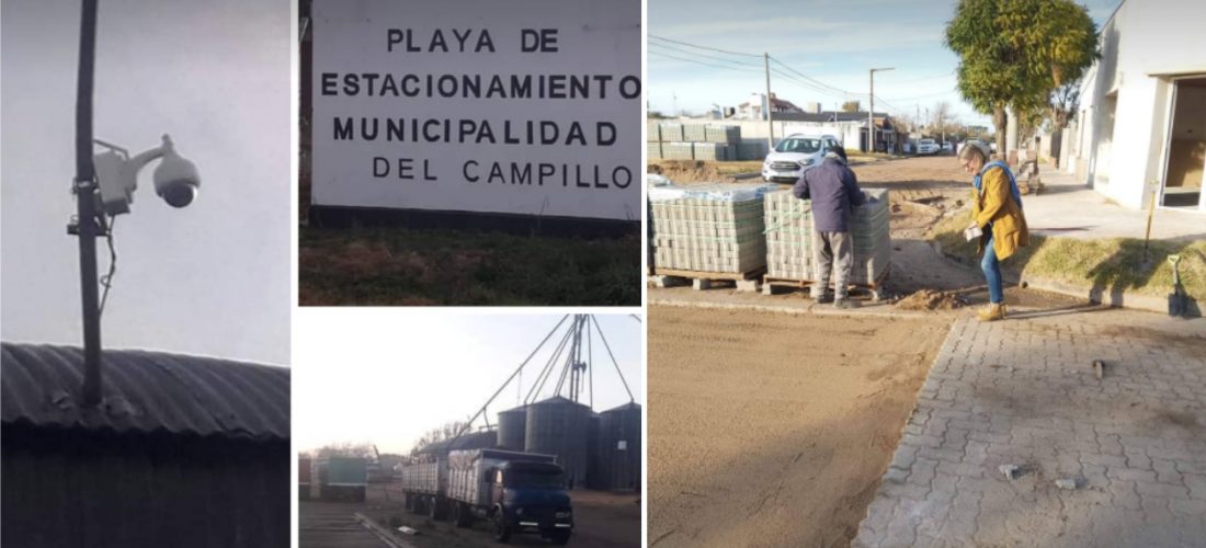 Del Campillo: avanza pavimentación de calles y suman cámaras en la vía pública