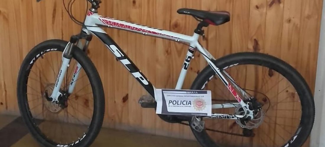 Del Campillo: recuperan bicicleta robada en San Luis, valuada en $ 20 mil