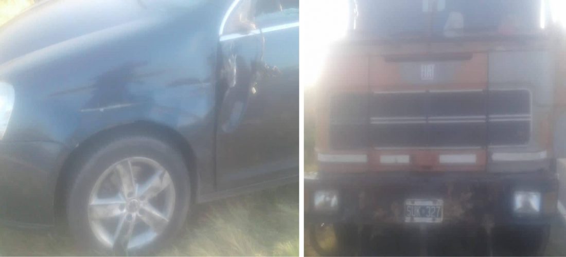 No fue una tragedia de milagro: se rozaron un auto y un camión cerca de Pincen