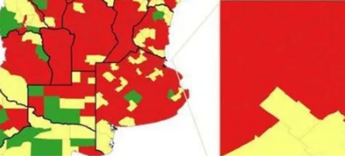 Mapa epidemiológico: incluyen al Dto. General Roca en la categoría “alto riesgo”