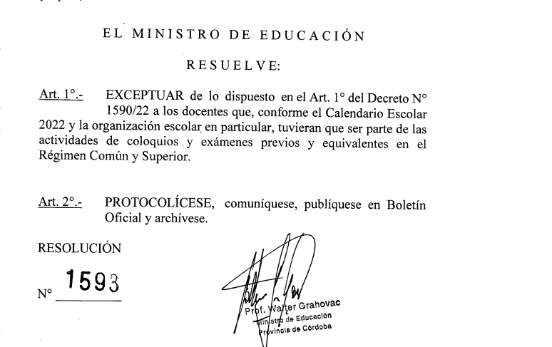 La Provincia dispuso que los docentes no tendrán asueto 23 y 30 de diciembre