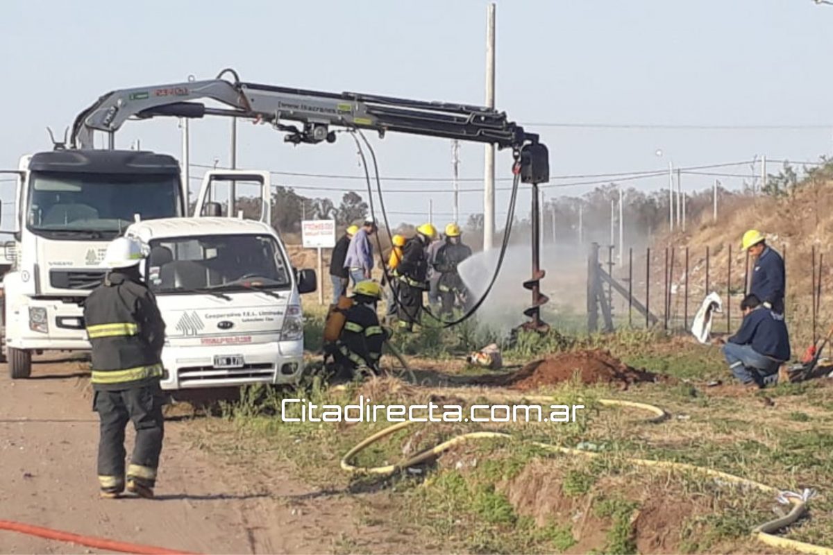 Laboulaye: la rotura de un caño de gas activó la rápida asistencia de Bomberos