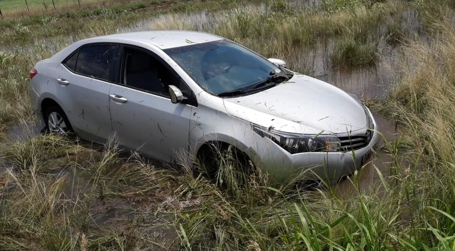 Ruta 35: automóvil protagonizó un accidente cerca de Huinca Renancó