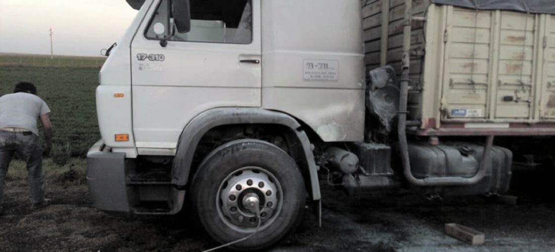 Primicia: transportista de Jovita sufrió incendio en cabina del camión