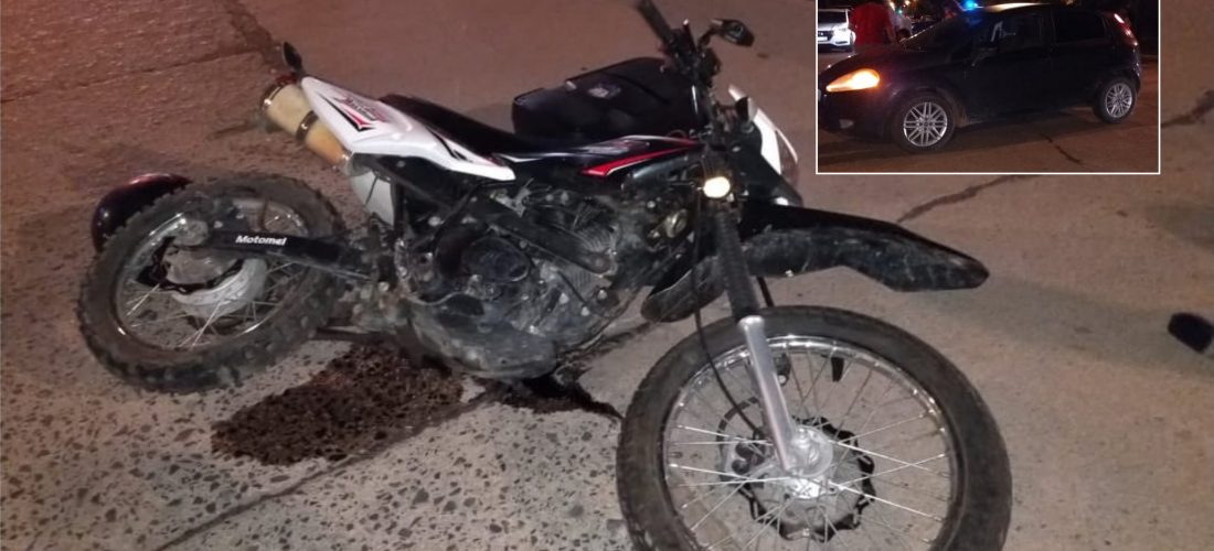 Un auto y una moto protagonizaron accidente de tránsito en Jovita