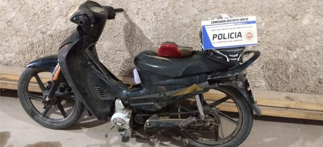 Jovita: personal policial recuperó una moto sustraída a un joven de la localidad