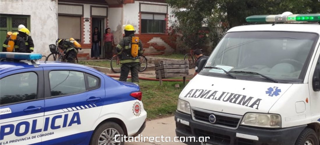 Laboulaye: mujer resultó con lesiones tras incendio en una vivienda de calle Maipú