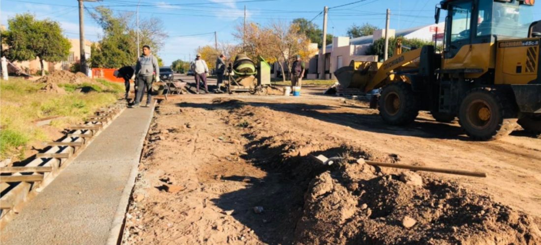 General Levalle: avanzan trabajos en la construcción de cordón cuneta