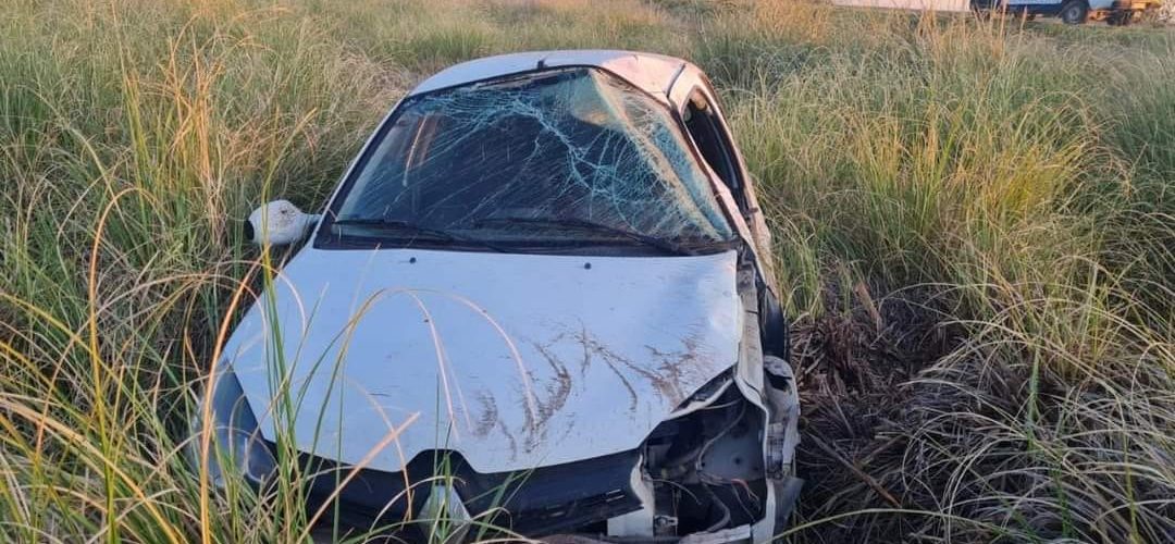 Ruta 35: automóvil protagonizó un vuelco en cercanías de Vicuña Mackenna