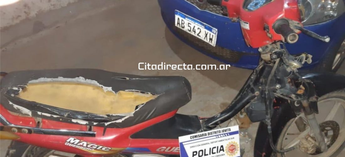 Policiales: mujer se apoderó de una moto en Levalle y tuvo que entregarla en Jovita