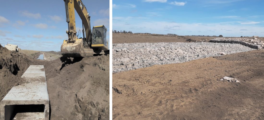 Obras hídricas avanzan en Laboulaye, Buchardo y zona rural de Tres Colonias