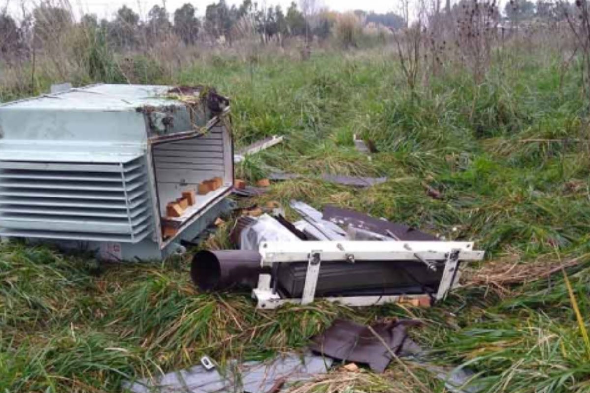 Rosales: arrancaron transformador de una columna para robarse 4 kilos de cobre