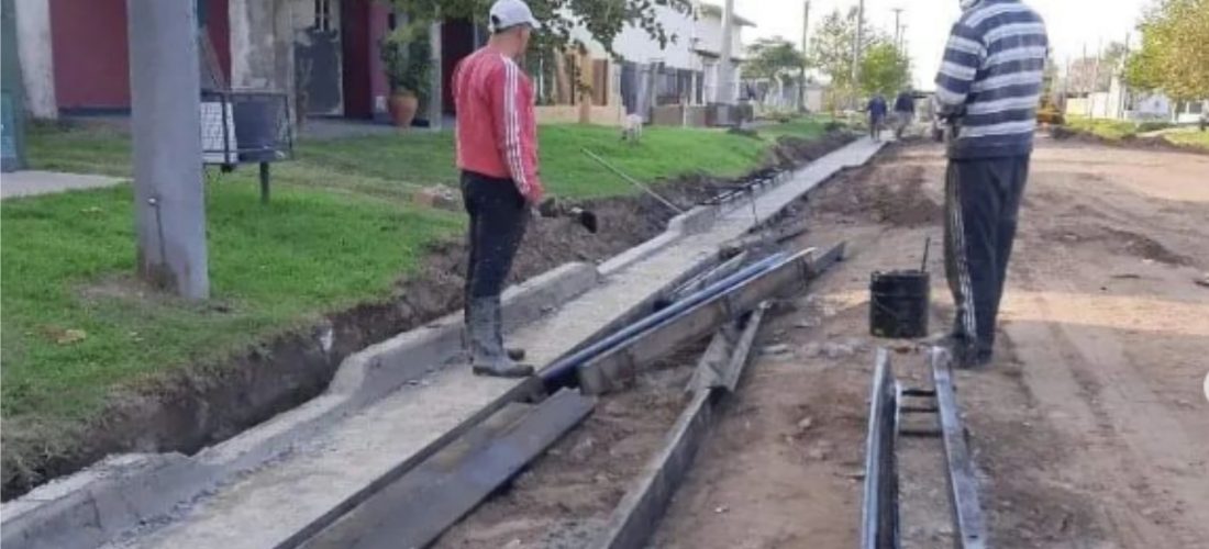 Serrano suma infraestructura: cordón cuneta y desagües pluviales en calle Sgto. Cabral