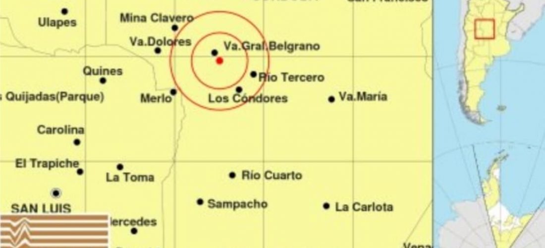 Un sismo leve (3.1) se registró ayer en la provincia de Córdoba
