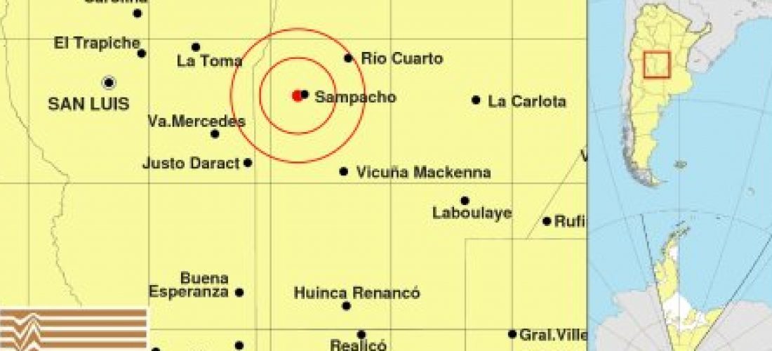 Temblor se sintió en la zona de Río Cuarto; fue de 3.4 en la escala de Richter