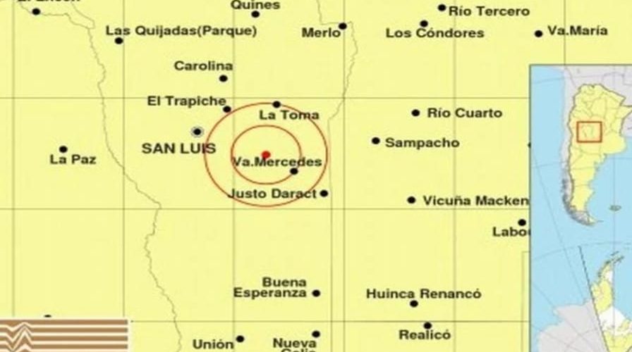 Sismo de 4,8 grados con epicentro en San Luis se sintió en el sur de Córdoba