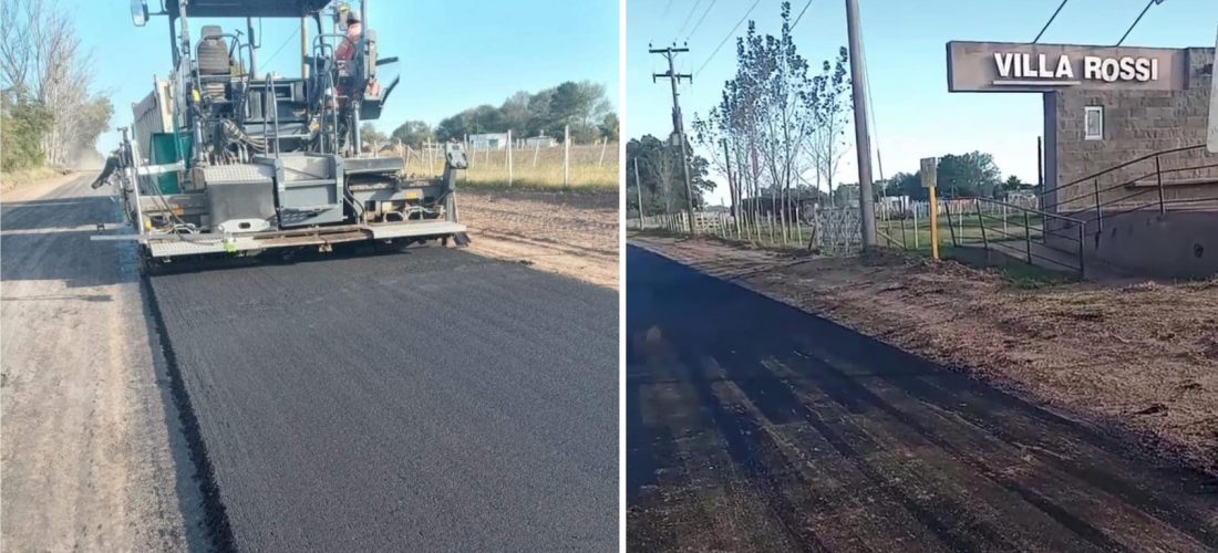 A paso firme, avanza la obra de pavimentación del acceso a Villa Rossi