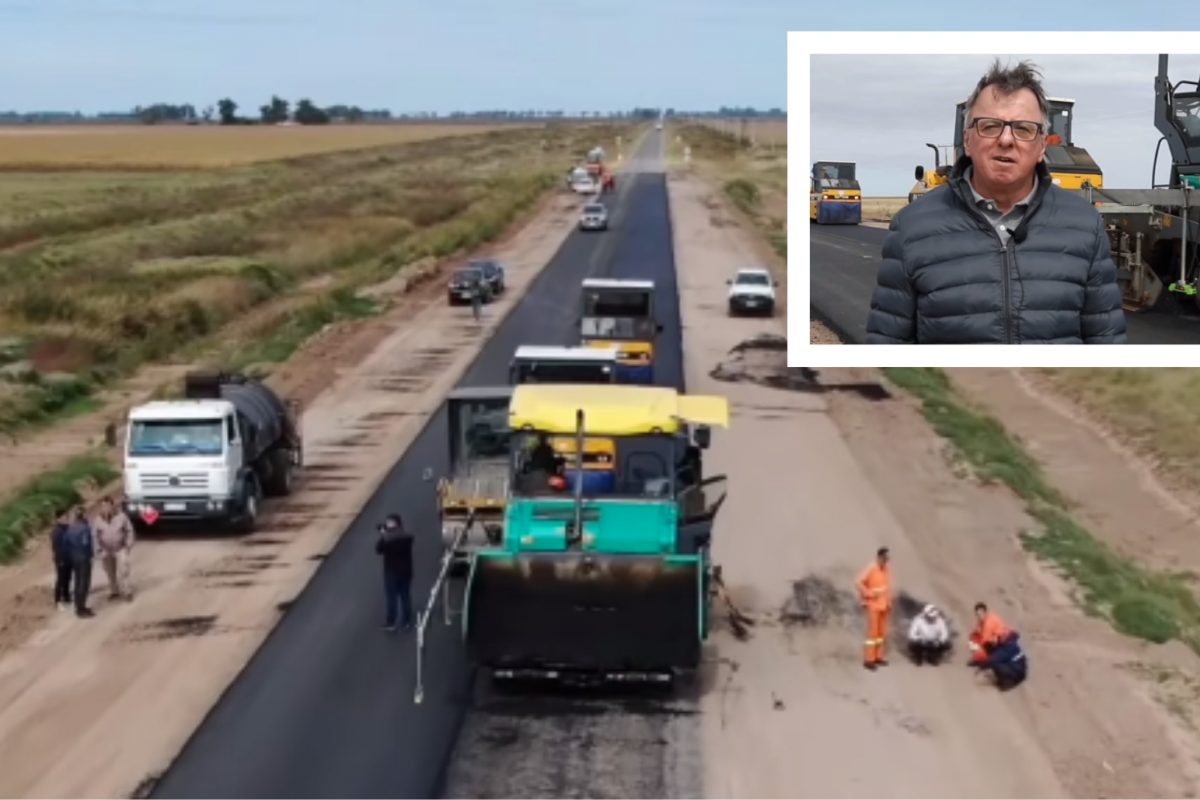 Villa Rossi: comenzó etapa final de la pavimentación del acceso a la localidad