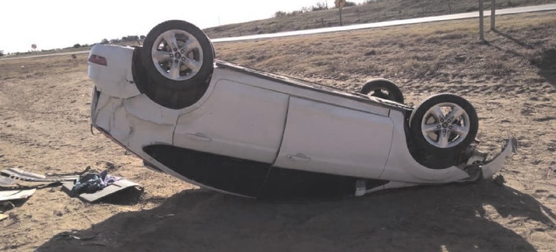 Perdió el control del vehículo y volcó en ruta 35, cerca de Del Campillo